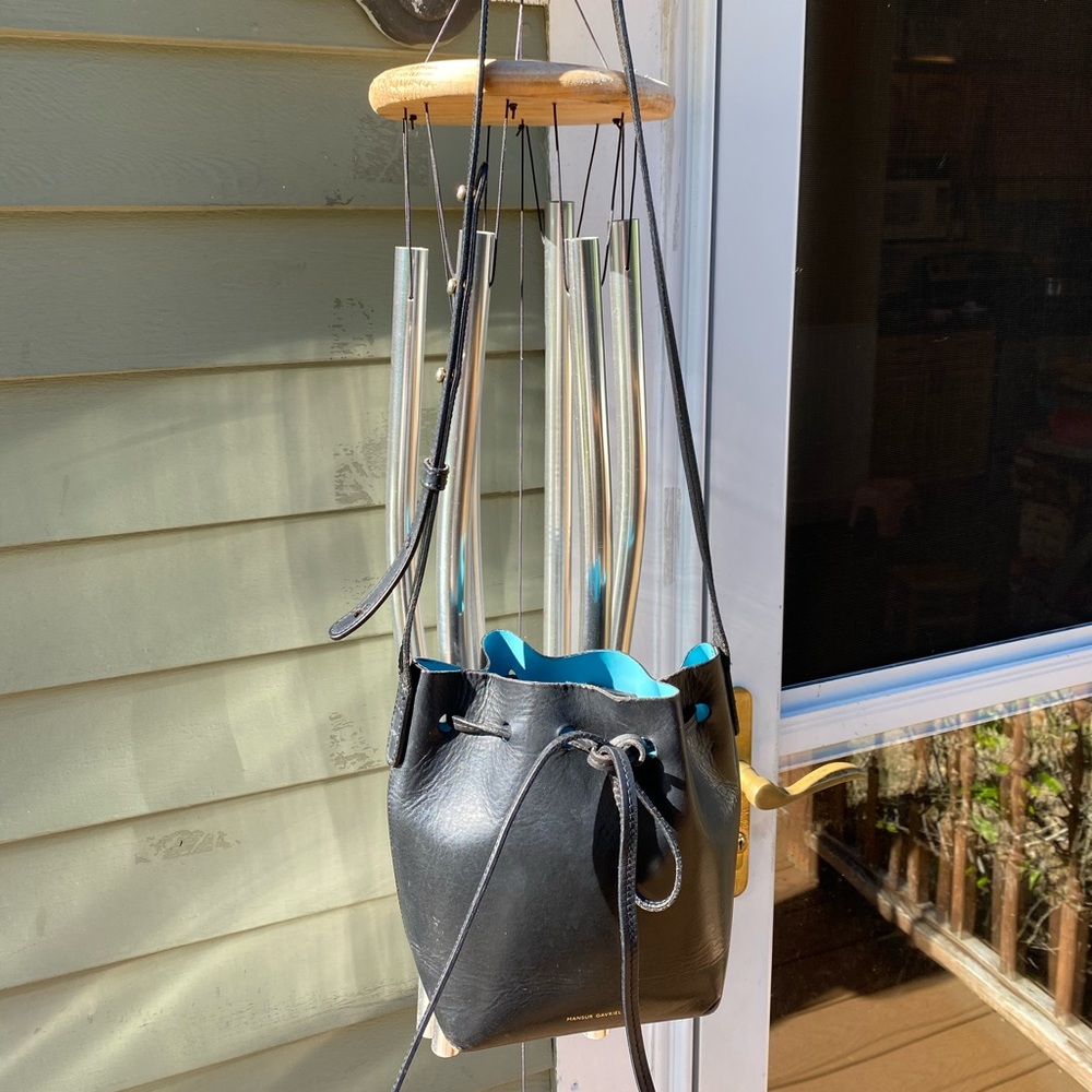 Mansur Gavriel mini mini bucket bag black